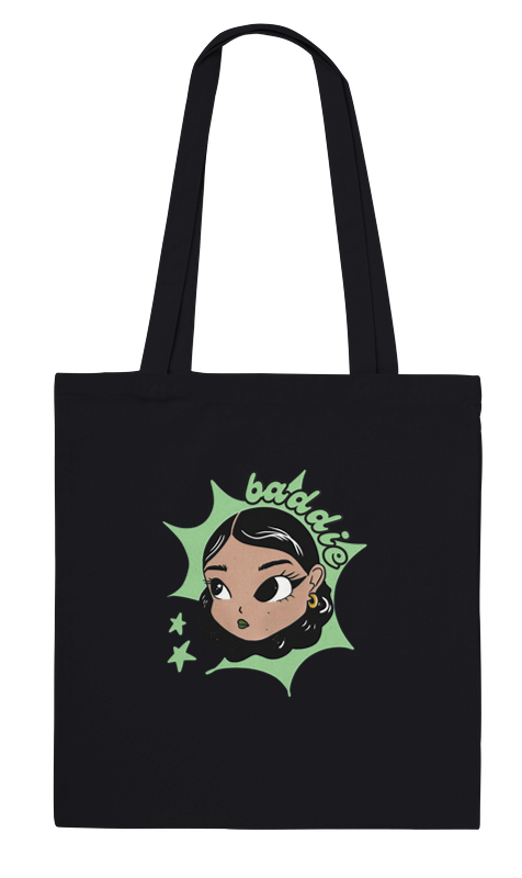 Baddie Tote Bag – 100% Cotton Eco-Friendly Streetwear Tote for Women