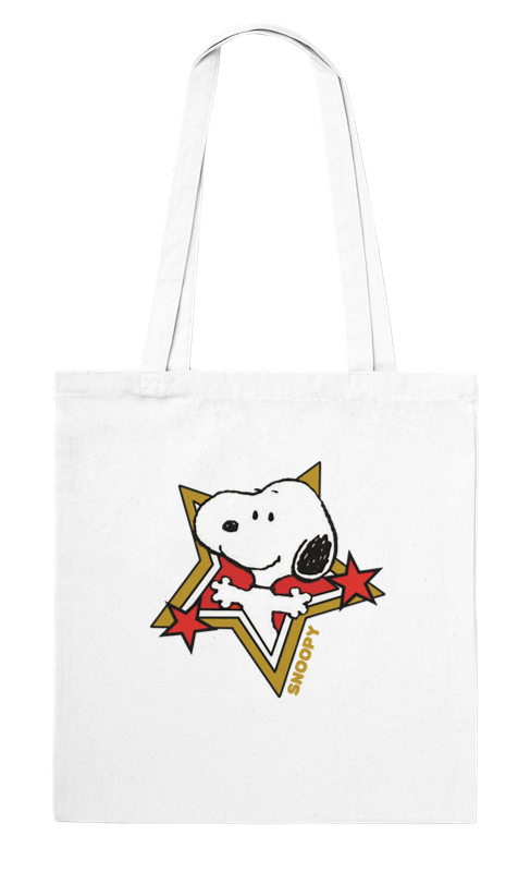 Snoopy 100% Cotton Tote Bag – Eco-Friendly Shoulder Bag for Peanut Fans