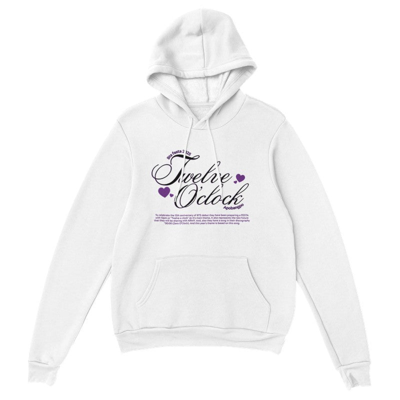 BTS "Twelve O’Clock" Hoodie – 12 Years of BTS Tribute | ARMY Merch | K-Pop Comeback Inspired Pullover Hoodies