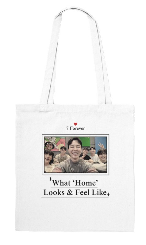 BTS OT7 Re-Union Tote Bag – 100% Cotton Eco Bag Minimalist K-pop Fan Merch