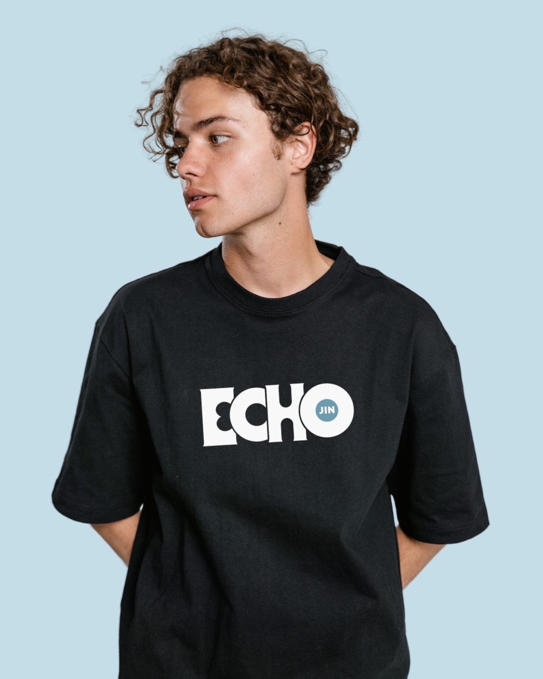 BTS Jin "Echo" T-Shirt – Soft Cotton Kpop Tee for ARMY, Minimalist Korean Merch for Fans