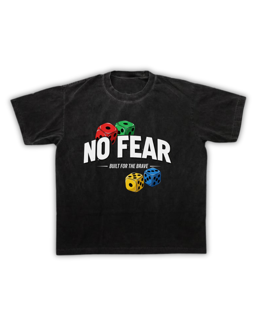"No Fear" Graphic T-Shirt – Motivational Streetwear Tee, Unisex Fit, 100% Cotton, Empowerment Clothing