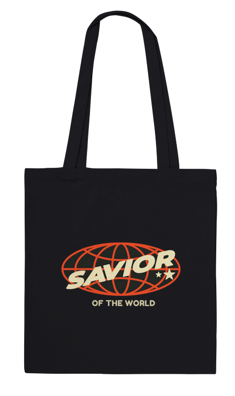 Savior of the World Tote Bag – Eco-Friendly Bag with Bold Minimalist Design