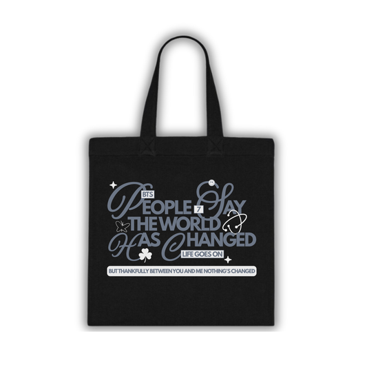 BTS “Life Goes On” Tote Bag – 100% Cotton Eco-Friendly Reusable Bag for ARMY | Kpop BTS Merch Gift